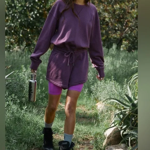 Free people By FP movement women romper Jumpsuit size XS deep purple NWOT - Picture 2 of 16